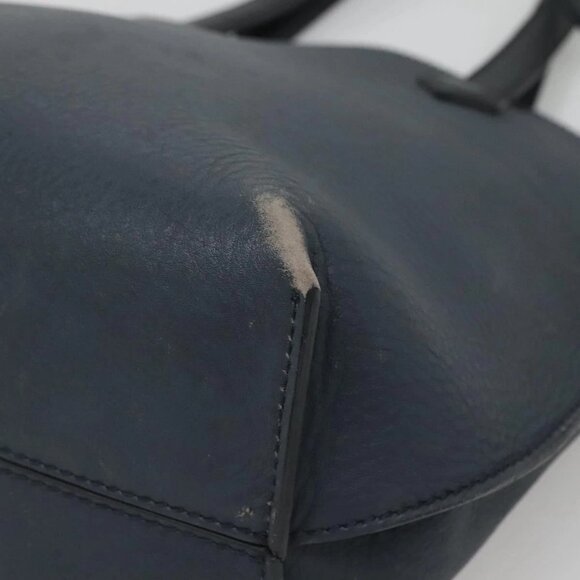 FENDI All In Shopping Tote Bag Leather Navy Auth 141928 - Picture 4 of 16